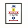 thumbnail image 1 of M&T Displays Snap Poster Frame 16x20 Inch Black 0.79" Aluminum Profile Easy Front Loading Wall Mounting Photo Picture Document Sign Holder Mitered Corner Anti Glare Cover (3 pack), 1 of 14