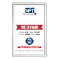 thumbnail image 1 of M&T Displays Snap Poster Frame 18x30 Inch Silver 0.79" Aluminum Profile Easy Front Loading Wall Mounting Photo Picture Document Sign Holder Mitered Corner Anti Glare Cover, 1 of 6