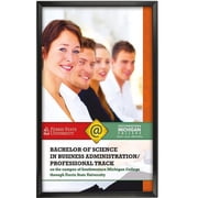 M&T Displays Snap Poster Frame 22x28 Inch Silver 1.25" Aluminum Profile Front Loading Wall Mounting Photo Picture Document Certificate Sign Holder Safe Corner Anti Glare Cover