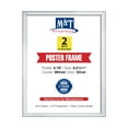 thumbnail image 1 of M&T Displays Snap Poster Frame 8.5x11 Inch Silver 0.79" Aluminum Profile Easy Front Loading Wall Mounting Photo Picture Document Sign Holder Mitered Corner Anti Glare Cover (2 pack), 1 of 12