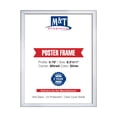 thumbnail image 1 of M&T Displays Snap Poster Frame 8.5x11 Inch Silver 0.79" Aluminum Profile Easy Front Loading Wall Mounting Photo Picture Document Sign Holder Mitered Corner Anti Glare Cover, 1 of 3