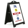 thumbnail image 1 of M&T Displays Street SignPro with Lens Protective Cover, 24x36 Inch Poster Black Double Sided Sandwich Board Folding A-Frame Sidewalk Curb Sign Portable Menu Display for Restaurant Cafe (5 pack), 1 of 8