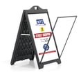 thumbnail image 1 of M&T Displays 24x36 Black A-Frame Folding Sidewalk SignPro Sandwich Board, Double Sided Sign (3 Pack), 1 of 7