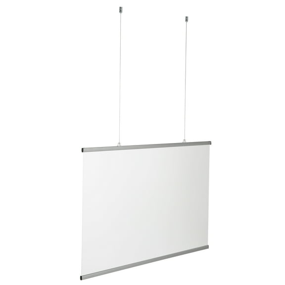 M&T Displays Suspension Hygienic Protection, Ceiling Hanging Sneeze Guard, Clear Protective Window for Employers and Customers, Barrier Against Coughing & Sneezing 47.25x27.55