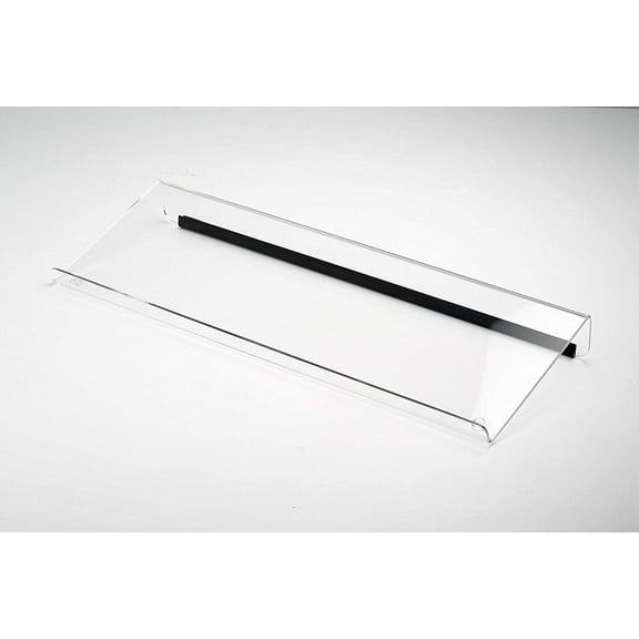 M&T Displays Tilted Ergonomic Computer Keyboard Stand with Rubber Strip Clear Acrylic Clear Riser for Computer Work, Gaming and Typing,Universal Elevated Stand