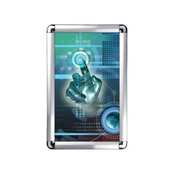 M&T Displays UCN250N017x2990 11 x 17 in. Snap Poster Frame with Round Corner - Silver