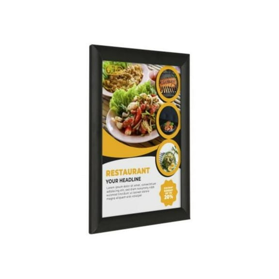M&T Displays UCN255B081x7992 8.5 x 11 in. Snap Poster Frame with Mitered Corner - Black - Pack of 2