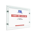 thumbnail image 1 of M&T Displays Wall Mount Clear Acrylic Sign Holder, 11x17 Landscape Poster Size, Magnet and Standoff Hardware Included, 1 of 4