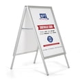 thumbnail image 1 of M&T Displays UAB3550N22X2000 Sandwich Board Sidewalk Sign Poster Menu Holder A-Frame Double Sided 22x28 Silver, 1 of 7