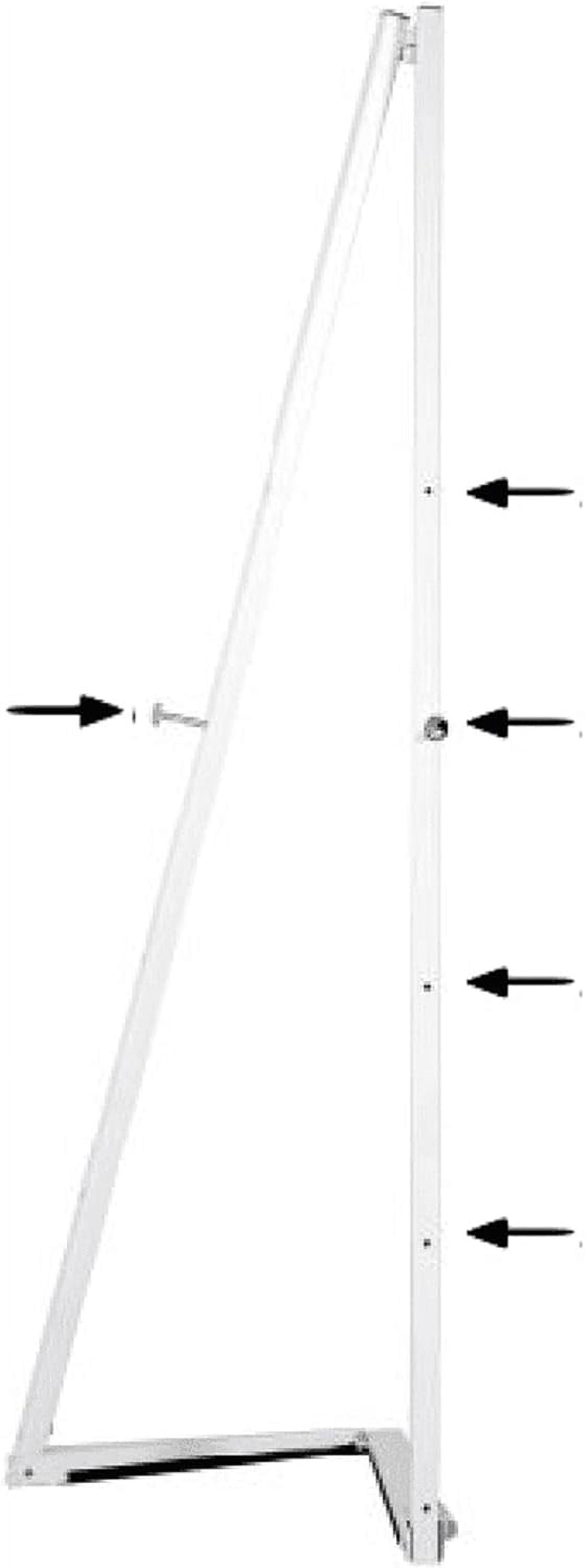 M&T Displays White Portable Easel 59 inch with 5 Different Height Adjustments Foldable and Practical Solution for Painting Canvas Presentation
