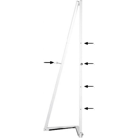 M&T Displays White Portable Easel 59 inch with 5 Different Height Adjustments Foldable and Practical Solution for Painting Canvas Presentation