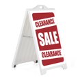 thumbnail image 1 of M&T Displays White A-Frame SignPro Board with 2 Sticker Signs, 24x36, Double-Sided, Weatherproof, 1 of 8