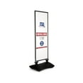 thumbnail image 1 of M&T Displays Windpro Slim 22x60 Inch Outdoor Pavement Sidewalk Sign Holder Wind Resistant Double Sided Black Aluminum Easy Top Loading Slide-In Poster Frame HDPE Black Water Base, 1 of 8