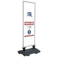 thumbnail image 1 of M&T Displays Windpro Slim 22x60 Inch Outdoor Pavement Sidewalk Sign Holder Wind Resistant Double Sided Silver Aluminum Easy Top Loading Slide-In Poster Frame HDPE Gray Water Base, 1 of 8
