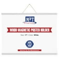 thumbnail image 1 of M&T Displays Wood Magnetic Poster Holder 17 inch White Hanger Frame for Hanging Picture Wall Artwork Canvas Painting Photo World Map Beech Wood, 1 of 8