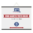 thumbnail image 1 of M&T Displays Wood Magnetic Poster Holder 22 inch Black Hanger Frame for Hanging Picture Wall Artwork Canvas Painting Photo World Map Beech Wood, 1 of 8