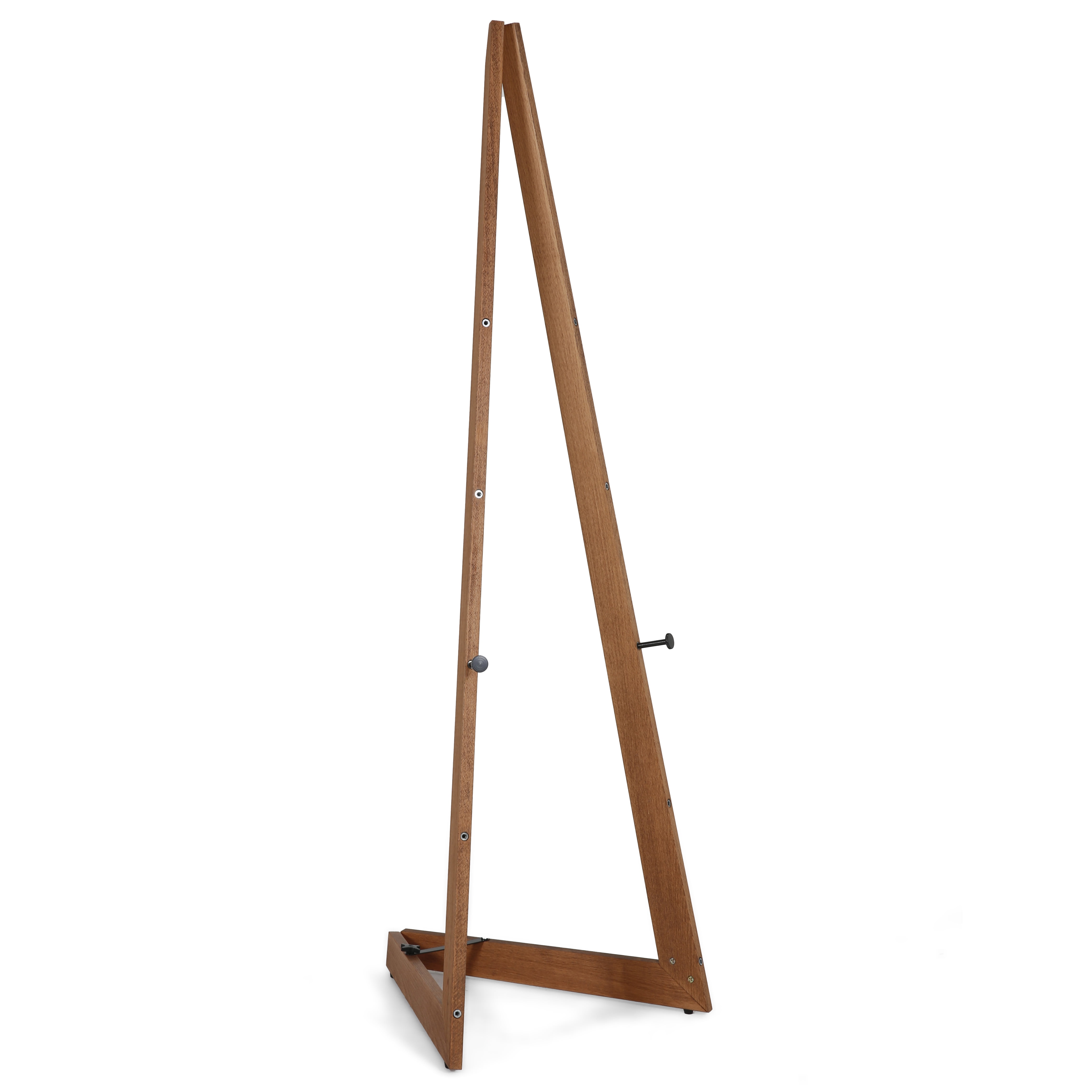 M&T Displays Wood Portable Easel, Foldable and Practical Solution for Presentation or Amateur Artwork, Canvas sizes from B2, 19.69 x 27.83 inch up to A0, 33.11x46.81 inch (Dark Wood, 59)