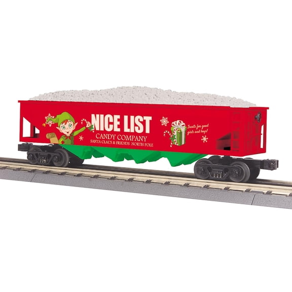M.T.H. Electric Trains MTH RAILKING Christmas 4-Bay Hopper CAR W/Coal Load O Gauge 30-75635