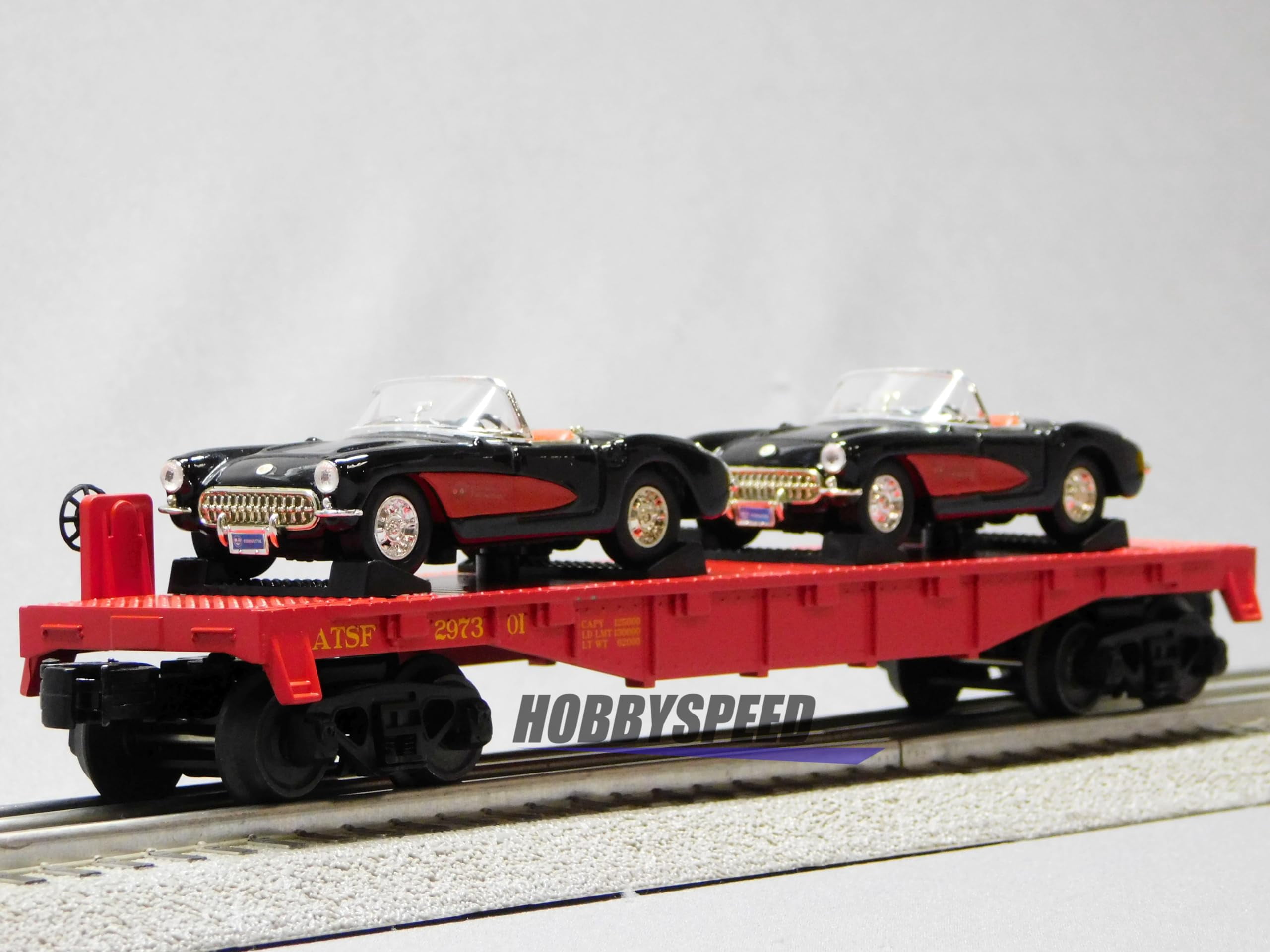 M.T.H. Electric Trains MTH RAILKING Santa FE Flat CAR W/Chevy CORVETTES ...