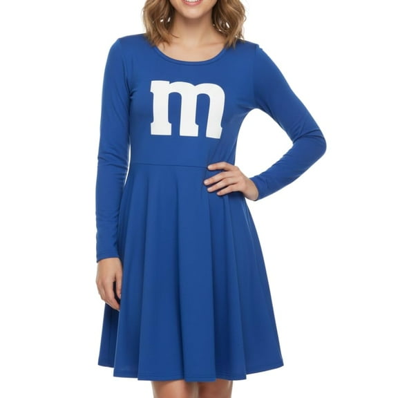 M Team Long Sleeve Women’s Adult Costume Dress Fun Halloween Cosplay Outfit in Multiple Colors
