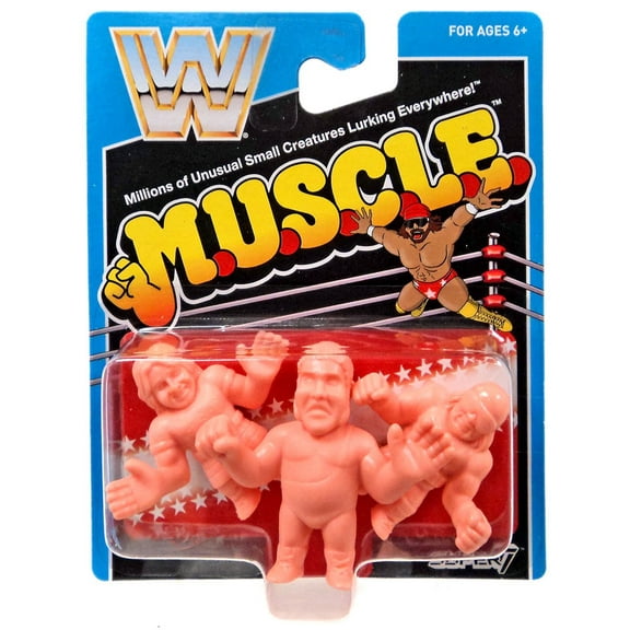 M.U.S.C.L.E. WWE Wreslting Andre the Giant, Macho Man Randy Savage & Rowdy Roddy Piper 3-Pack