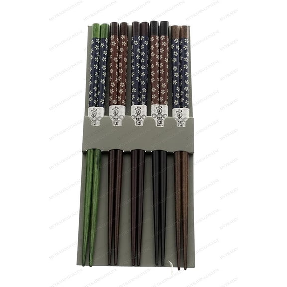 M.V. Trading 900290 Japanese Chopsticks Gift Set With Many Variety Designs, 5 pairs