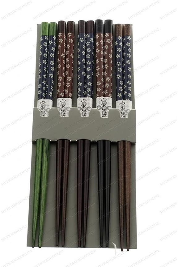 900290 Japanese Chopsticks Gift Set With Many Variety Designs, 5 pairs