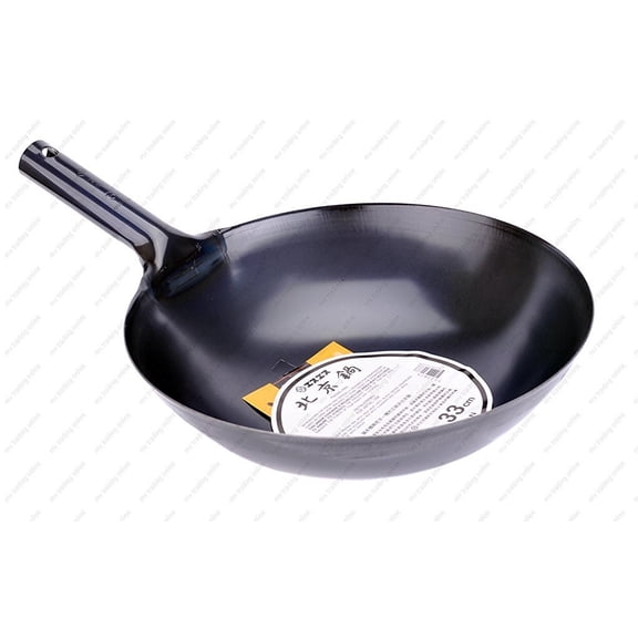 M.V. Trading JPIW36 Japanese Iron Pow Wok Heavy Duty Iron with Handle Comerrical Grade, 36cm