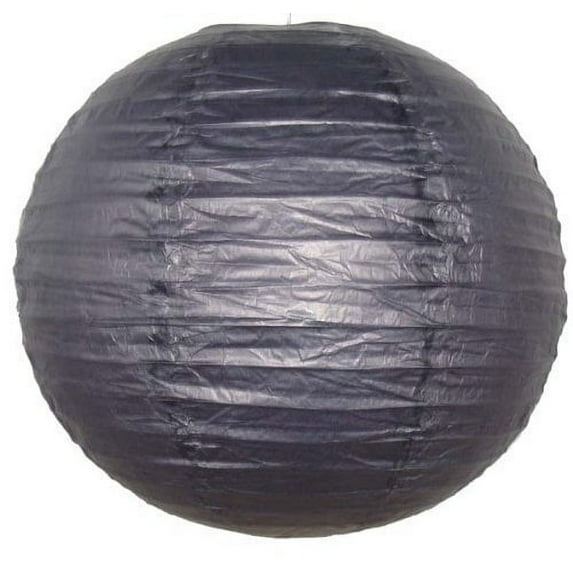 M.V. Trading LNT8ER-BK Colorful Chinese/Japanese Round Paper Lanterns with Metal Frame, 8-Inches, Black