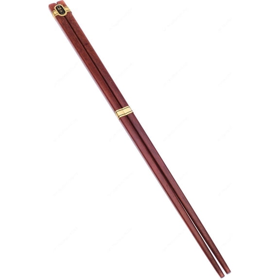 M.V. Trading TL1071 Long Brown Wooden Cooking Chopsticks, One Pair, 16 Inches