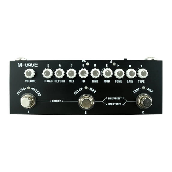 M-VAVE CUBE BABY Portable Multifunctional Electric Guitar Combined Effect Pedal with Wireless Music Playback Phone Recording Audio Interface Function