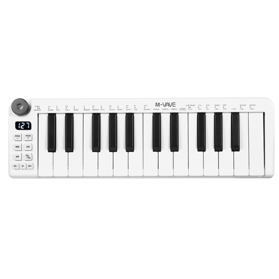 M-VAVE Controller,Portable USB MIDI USB MIDI 25 MIDI 25 Velocity MIDI Portable USB Sensitive 1 Knob Velocity Sensitive 1 Portable USB 25 Velocity Sensitive 25-Key MIDI Portable MIDI Reable