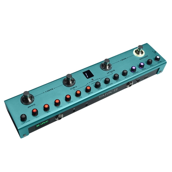 M-VAVE Original Tank-G Guitar Multi-Effects Pedal 36 Presets 9 Preamp Slots 8 IR Cab Slots 3 Modulation/Delay/Reverb Effects