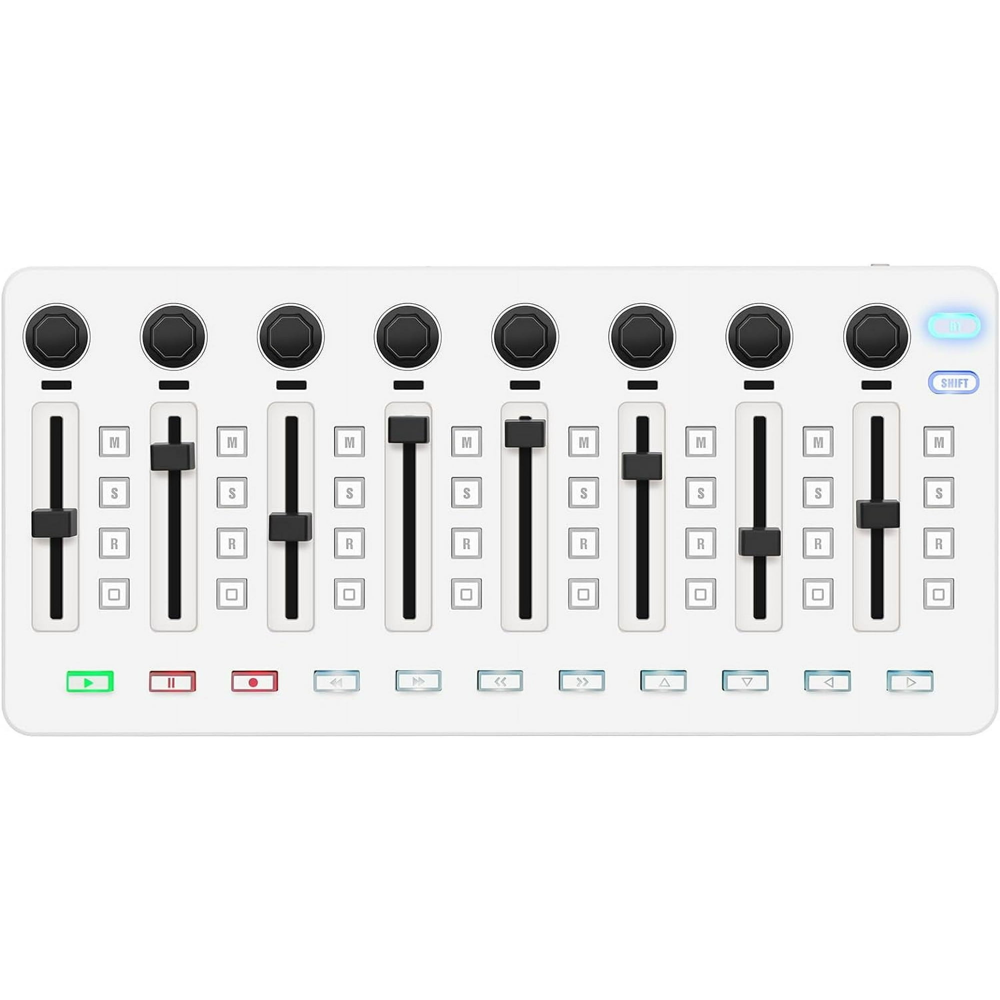 M-VAVE Wireless MIDI Keyboard Mixer, Portable USB MIDI Controller Mixer with 8 Assignable Control Actuators, 8 Knobs, Rechargeable Battery, Integration with Popular DAWs