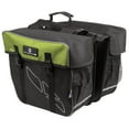 thumbnail image 1 of M-Wave Amsterdam Double Bicycle Pannier Bag in Black/Green, 1 of 5