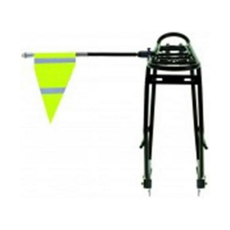 M-Wave Mountable LED Flagpole with Movement Sensor, Neon Yellow