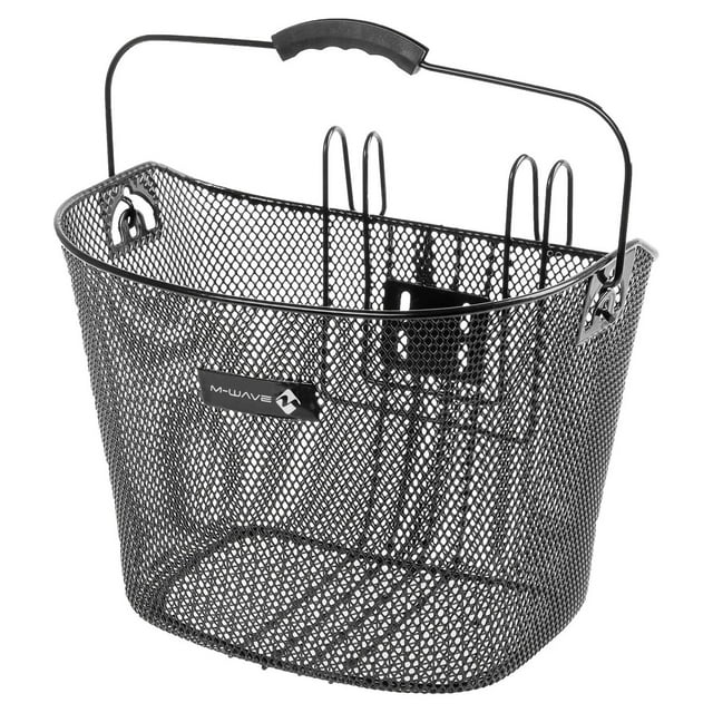 M-Wave Quick Mount Wire Basket, Black, 18.5 Liters