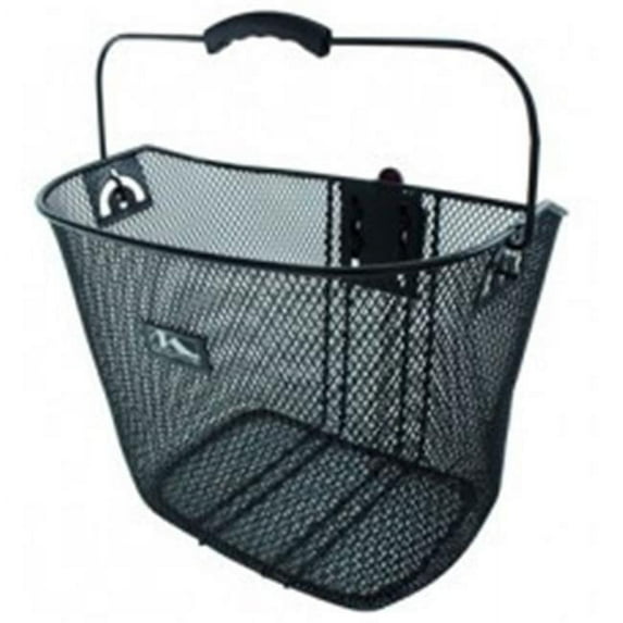 M-Wave Reinforced Wire Bicycle Basket (Black, 37 x 26 x 25-cm)