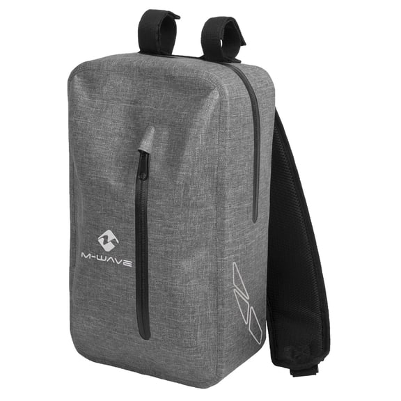 M-Wave Suburban Unisex Adult Messenger Compact Handlebar Bag, Grey Melange, 230 x 105 x 330 mm