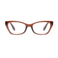 thumbnail image 1 of M+ Womens Spring Hinge Plastic Reading Glasses Crybn 2.50 Maya in Crystal Brown with Pouch, 1 of 9