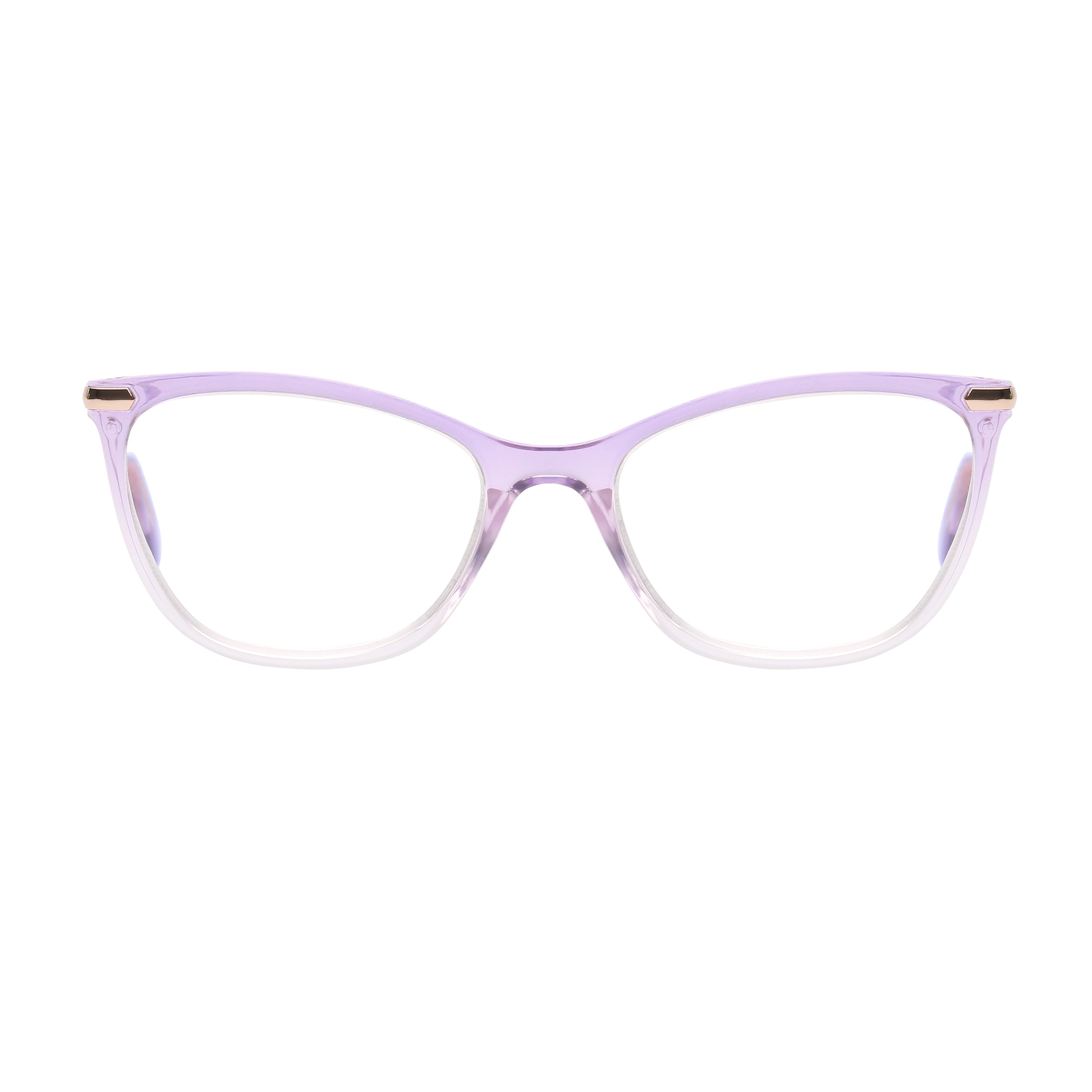 M+ Womens Spring Hinge Plastic Reading Glasses 2.50 Harriet in Crystal Purple with Pouch