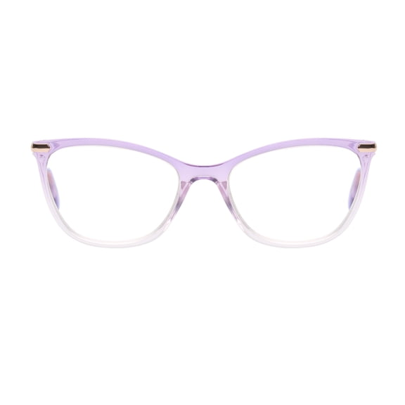 M+ Womens Spring Hinge Plastic Reading Glasses 3.25 Harriet in Crystal Purple with Pouch