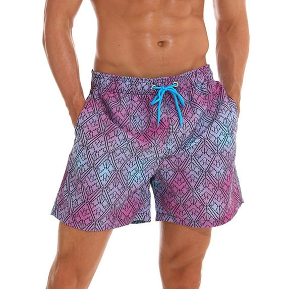 M-XXXL Mens Boys Swim Trunks Swim Shorts Swimwear Beachwear Underwear Swimsuit Board Shorts With Pockets Swimming Surfing Beach Pants Casual Purple XXL