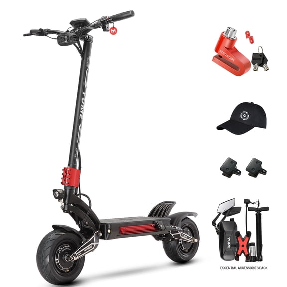 M YUME SCOOTER Raptor 6000W Electric Scooter,Speed 50Mph,56 Miles Rang,60V 27Ah Escooter,11 inch  Foldable Dual Motor Escooter for Adults