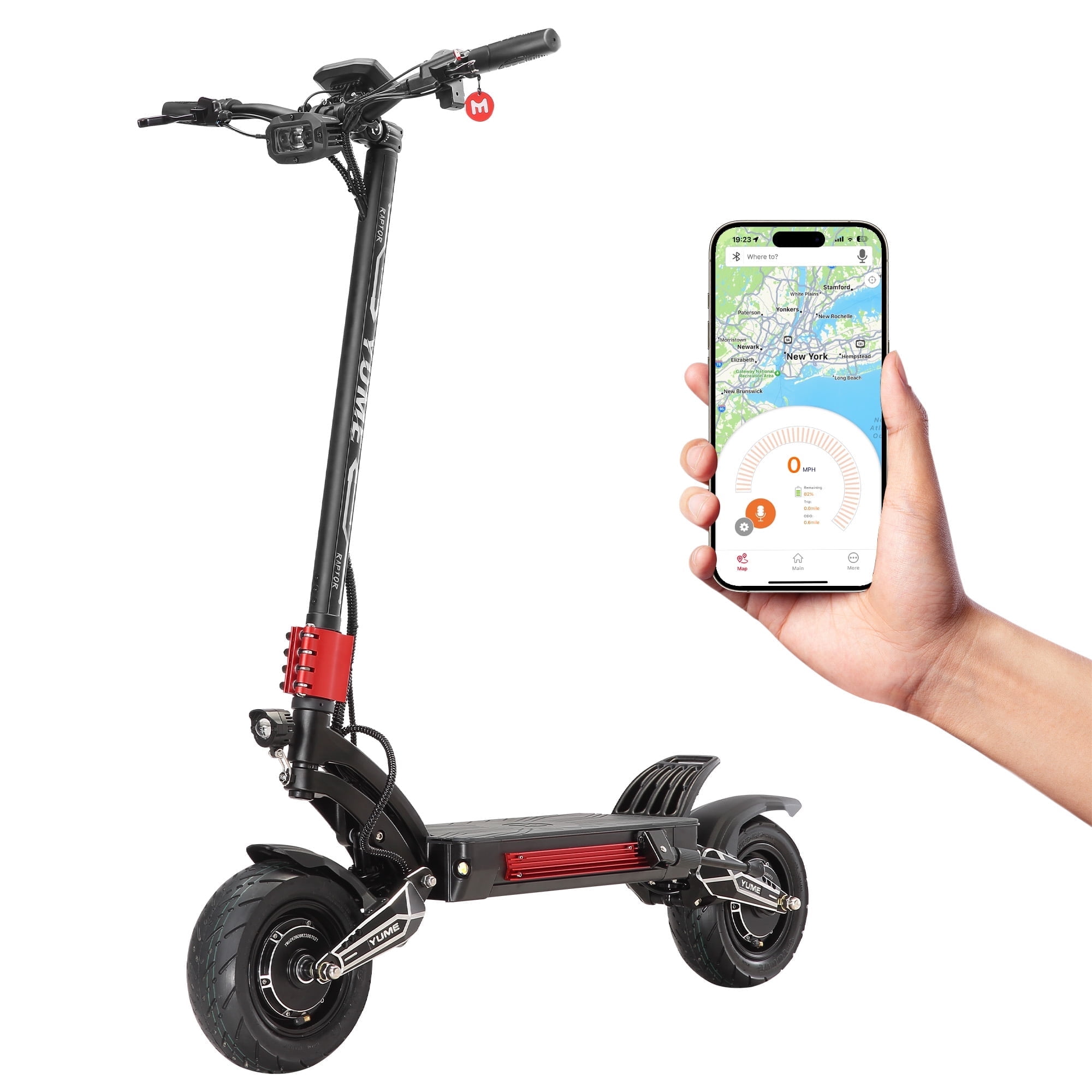 Yumo YUME Y11+ Adult Electric Scooter, Dual 6000W Motors, 50 mph