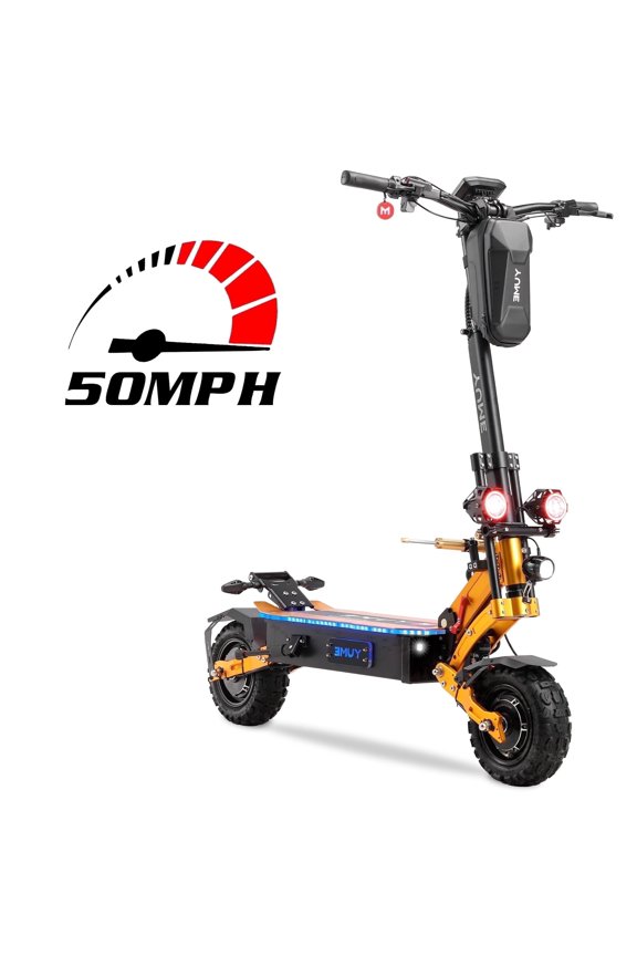 X11+ Dual Motors 60V 6000W Fast E Scooter Up to 50 mph Long-Range Electric Scooter for Adults, 11" Off-Road Tires
