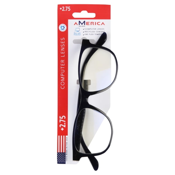M aMerica, Mason +2.75, Adult, Unisex, Plastic, Blue Light Readers , 51.0 - 17.0 - 144,WRMASRNVY0027, NAVY, 1 pair