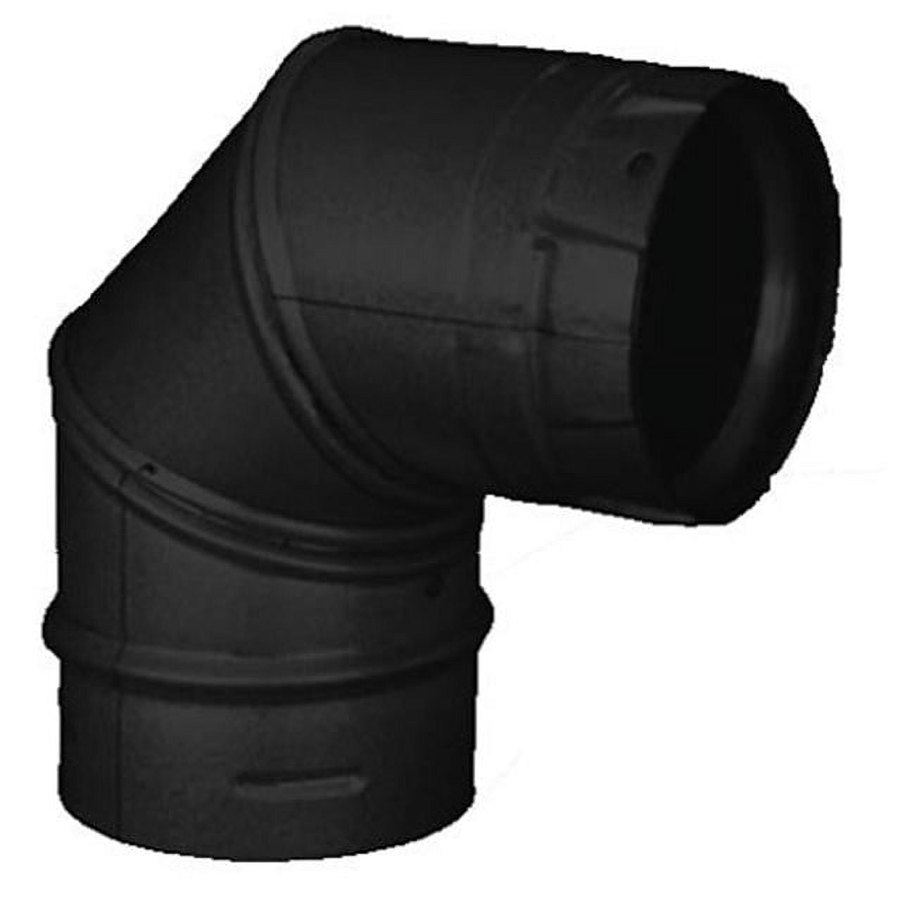 M &amp; G Duravent 4PVP-E90B 4 Inch  Pelletvent Pro 90 Deg Elbow  Black