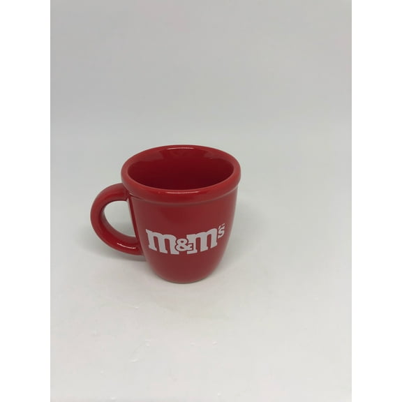 M&M's World Logo Red Solid Shot Glass Mini Mug New