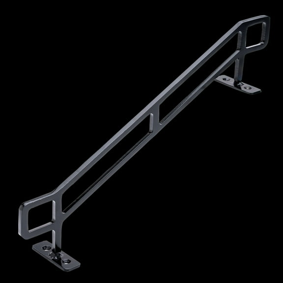 M and K Metal Designs LLC Grind Right Fingerboard Rail - Square 10 Stair Kink Rail Black